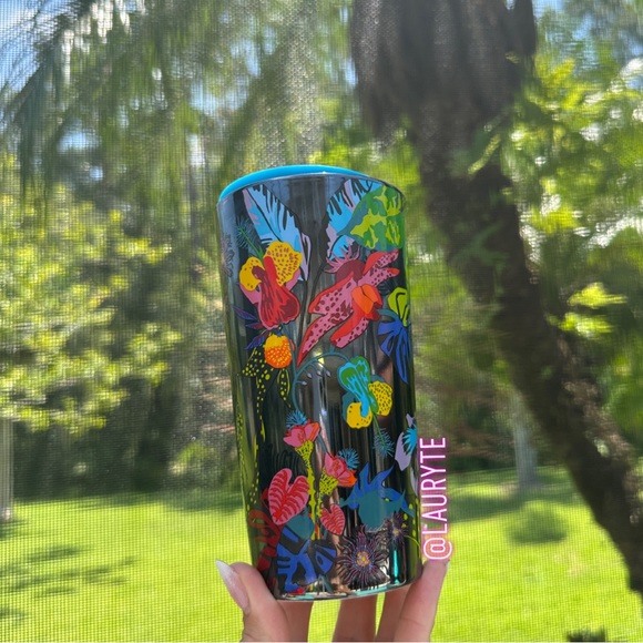 Starbucks 2023 Summer Tropical Immersive Florals Luster Ceramic Travel Mug - Picture 2 of 7